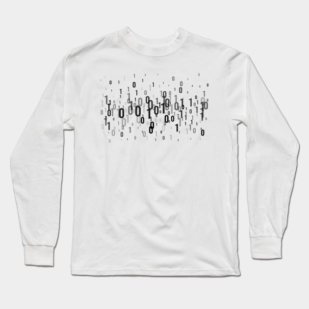 Computer Binary Code Long Sleeve T-Shirt by Islanr